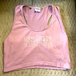 Gymshark Purple Chalk Design Cropped Tank XL